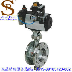 D643W-16P氣動蝶閥、氣動硬密封蝶閥SPD643W-16P、不銹鋼法蘭蝶閥